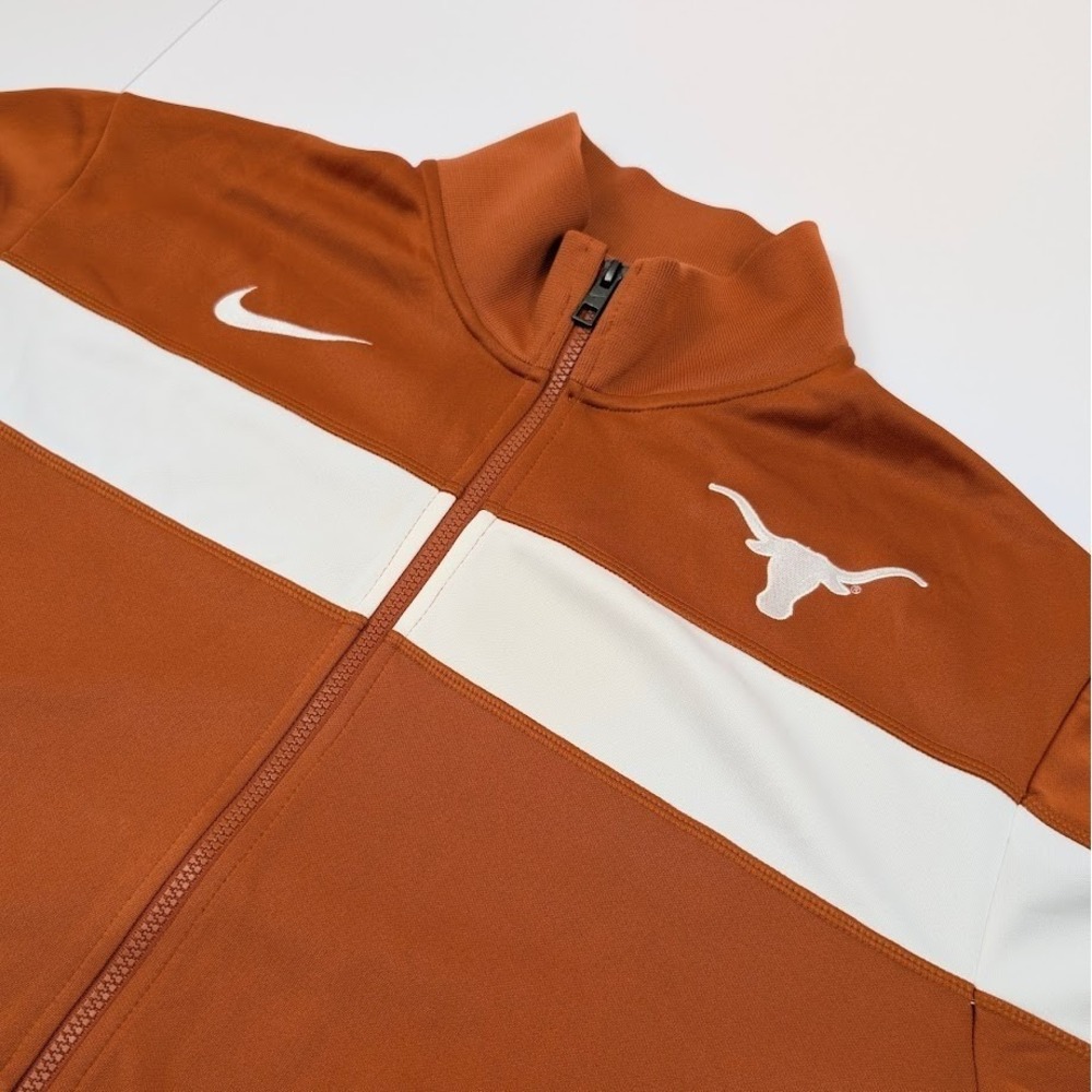 Nike UT Texas Longhorns Track Jacket Mens Large Orange White 2011 Holiday Bowl